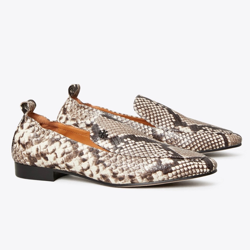 Tory Burch Kira Loafer Snakeskin leather 8M